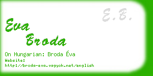 eva broda business card