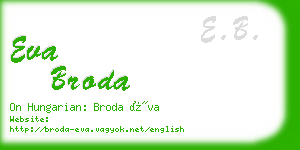 eva broda business card